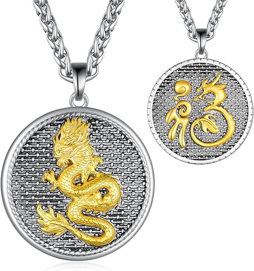 Dragon Necklace Sterling Silver 925 Dragon Pendant, (personalized packaging ritual)