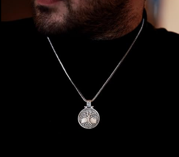 Sterling Silver Tree of Life Necklace, Unisex Jewelry, Nature-Inspired Design, 925K, Wisdom, Growth, (personalized packaging ritual)