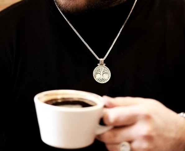 Sterling Silver Tree of Life Necklace, Unisex Jewelry, Nature-Inspired Design, 925K, Wisdom, Growth, (personalized packaging ritual)