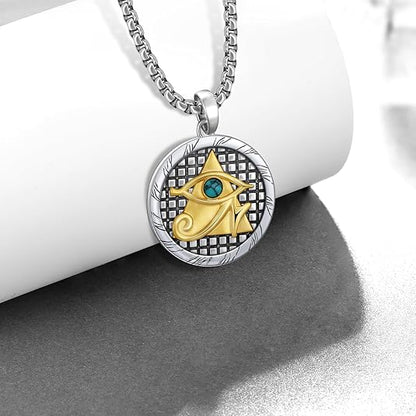 Eye of Horus Necklace 925 Sterling Silver Plated 14K Gold Eye of Horus, personalized packaging ritual