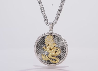 Dragon Necklace Sterling Silver 925 Dragon Pendant, (personalized packaging ritual)