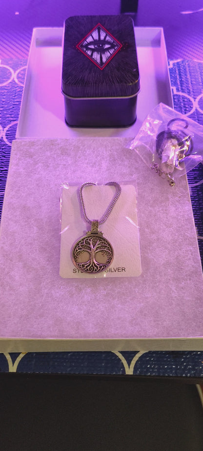 Sterling Silver Tree of Life Necklace, Unisex Jewelry, Nature-Inspired Design, 925K, Wisdom, Growth, (personalized packaging ritual)